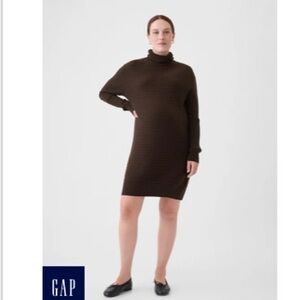 Maternity CashSoft Rib Turtleneck Mini Sweater Dress